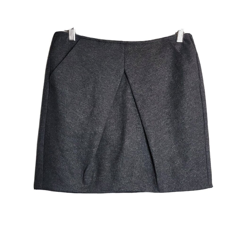 Rori Gilmore Twee Pleated Preppy Academia Mini‎ Skirt Wool Gray Size 4